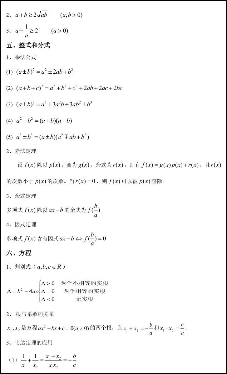 考前必看！MEM管综数学核心公式汇总！